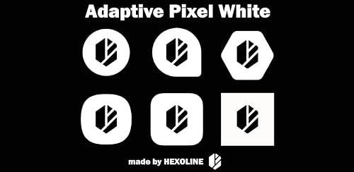Adaptive Pixel White - Icon Pack