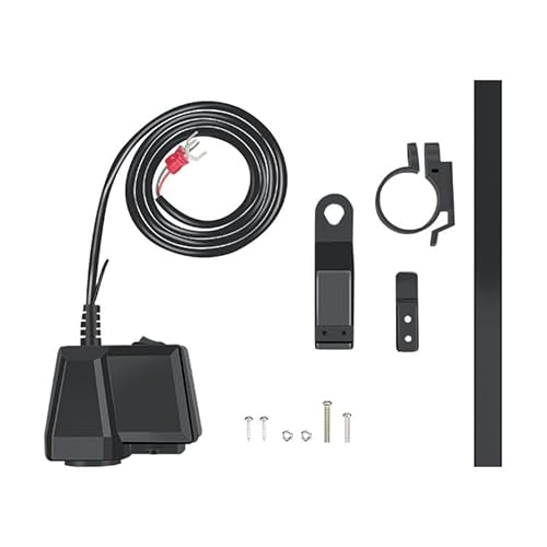 Motorrad QC3.0 PD Ladegerät mit Spannungstemperaturanzeige wasserdichte Schnellladeadapter Sockel Lenker Montage Halterung