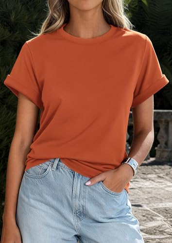 Image of PRETTYGARDEN Womens Summer Tops Short Sleeve Shirts