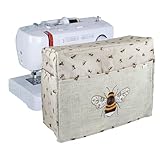 Hobby Gift Funda Exclusiva para máquina de Coser y Bordar con Bolsillos, Cubierta Antipolvo, para la mayoría de Las máquinas estándar, Singer Brother 33,5 x 44 x 21 cm, Abejas