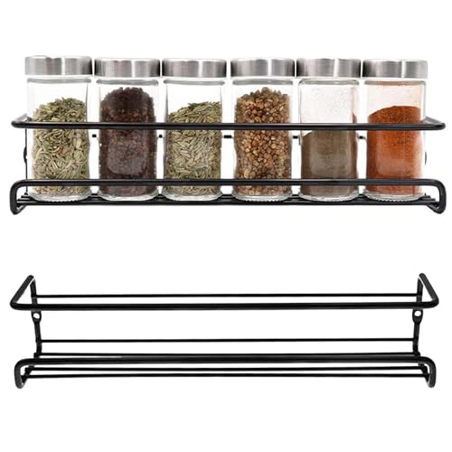 {Estanterías Metálicas Cocina Pared Estanterías Metálicas Especiero Cocina 2 Piezas Especiero Cocina Pared Condimentos Organizador De Pared Estanteria Cocina Sin Taladro Estante De...
