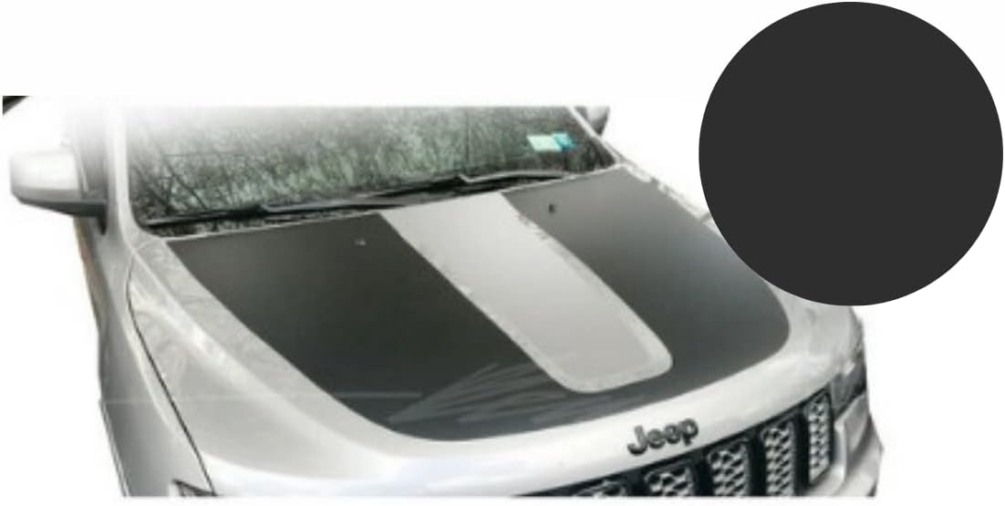 Hood Blackout Decal Racing Stripes Compatible with Jeep Grand Cherokee 2011-2020 Vinyl Decals Stickers Years 2011-2020 Vinyl Modified Stripe Exterior Decal (Style#4, Matte Black)