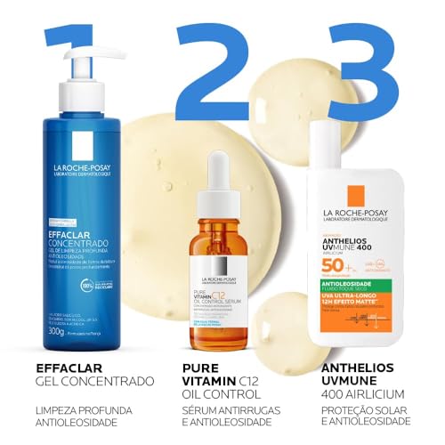 La Roche-Posay, Sérum Antirrugas para Peles Oleosas, Pure Vitamin C12 Oil Control, 15ML