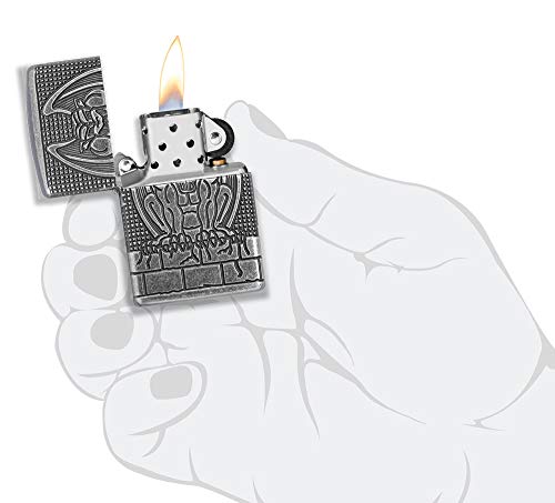 Encendedor Zippo MultiCut Gargoyle Armor Plata Antigua miniatura 5