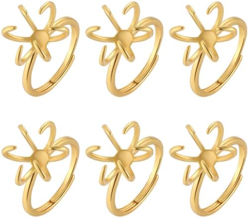 Beebeecraft 8 peças com 6 configurações de anel de garra base de ...