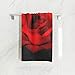 Ding Goods Red Rose On Black Hand Towel Ultra Soft Luxury Towels for Bathroom 27.5