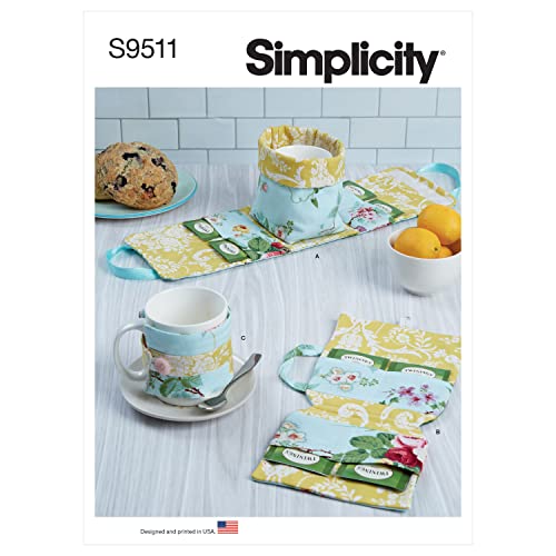 Simplicity Mug, Cozy, and Tea Bag Case Sewing Pattern Kit,