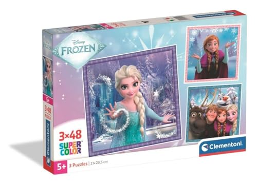 Clementoni - Puzzle Infantil 3X48 Piezas Square Walt Disney Princess, Puzzle Infantil Walt Disney Princess Walt, 25064
