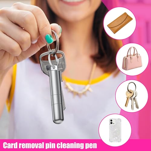 Image of SIM Ejector Tool, Multi-Functional Mobile Cleaning kit, Silver Premium Material for iPhone, Android, Airpods, Travel Use, Tech-Savvy Gadgets Enthusiasts