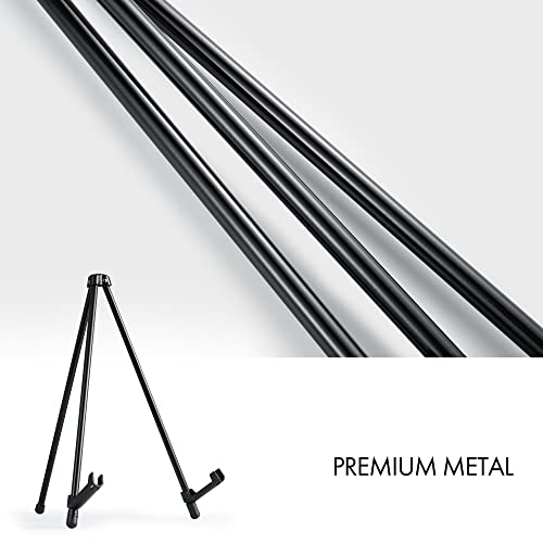 ARTIFY 14\'\' Tabletop Instant Display Easel, Black Steel Table Top Easels for Display, Tripod for Canvas, Paintings, Signs, Posters