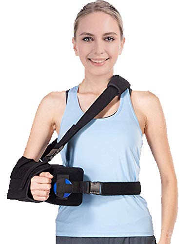DouHeal Shoulder Abduction Sling, Soft & Comfortable Arm Sling Immobilizer for Shoulder Injury, Torn Rotator Cuff, Sublexion, Surgery, Dislocated, Broken Arm with Abduction Pillow & Exercise Ball