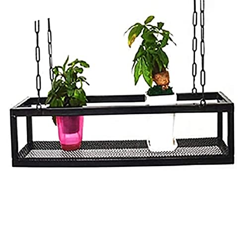 Étagères de rangement décoratives suspendues en fer noir de salon - 2