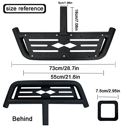 29 Inches Hitch Step Truck Tow Receiver, Bumper Guard Steps For Trailer Suv Car Bar Jeep Pickup Rear Bump Towing Tailer Hitchstep Protector With 2-Inches Receiver(Pin Lock Stabilizer,Silencer Pad) #TOP1