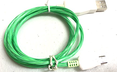 NTJ Flowing Moving Light Led USB Data Sync Charger Cable for Samsung Galaxy