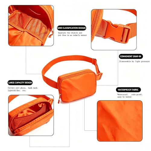 Image of Belt bag Fanny pack crossbody bags for women Everywhere belt bag (Orange)