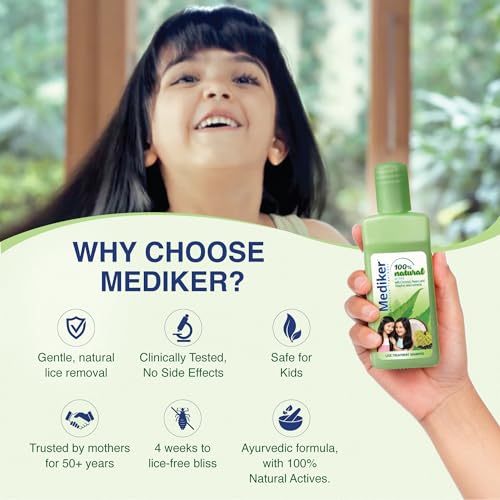 Image of Mediker Anti-Lice Treatment Shampoo + Anti Lice Comb, 100 ml