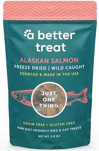 A Better Treat – Freeze Dried Salmon Dog Treats, Wild Caught, Sin...