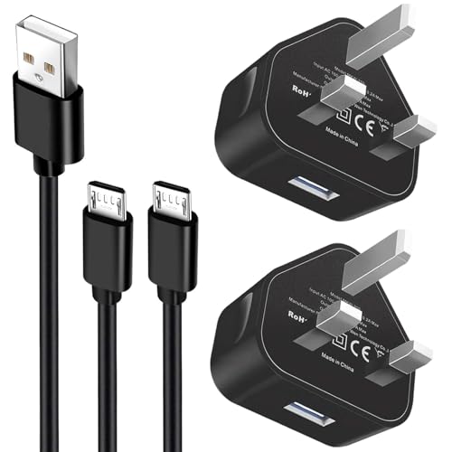 2 pack Micro Kindle Fire HD Tablet Charger Cord for Amazon Fire HD 7 8 10 4-5th Gen (2014-2019) Kindle Paperwhite 1-10th Oasis 1-4th Gen Voyage DX Keyboard Touch Kids Charger Cable Replacement