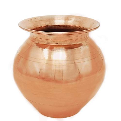 Whitewhale White Whale Pure Copper Lota Kalash Pot for Home Temple Pooja