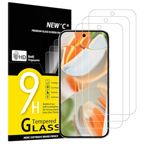 NEWC 3 Stück für Google Pixel 10/10 Pro Pixel 9/9 Pro für Panzerglas Frei von Kratzern 9H Härte HD Displayschutzfolie 0.33mm Ultra-klar Ultrabeständig