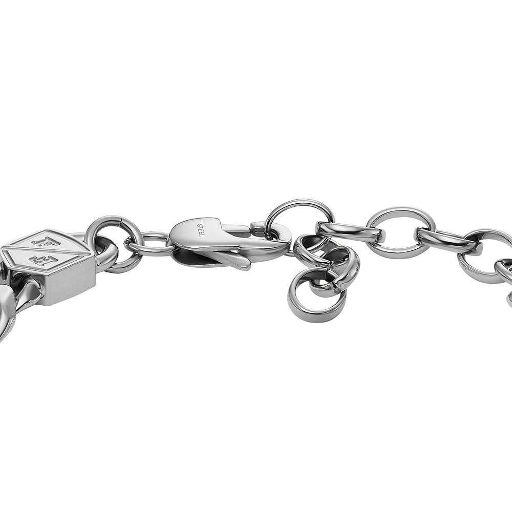 Fossil Edelstahlarmband für Herren mit Karabiner oder Faltschließe