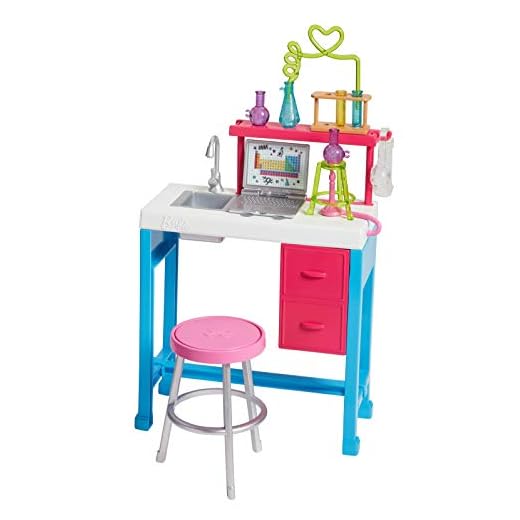 Barbie laboratorio de ciencia, accesorios muñeca científica (Mattel FJB28)