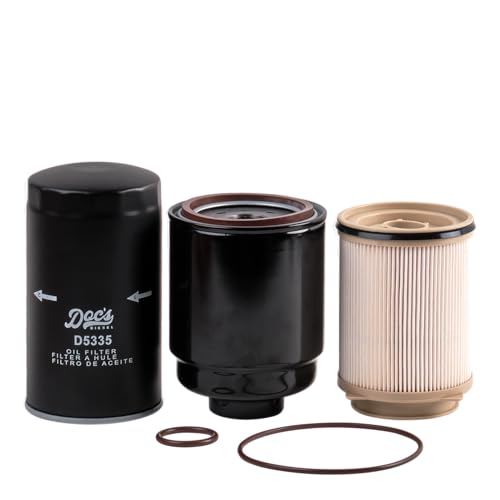 Docs Diesel Filter Set DGF410+DGF401+D5335 | Compatible with RAM 6.7L Cummins 2500 3500 4500 5500 2013-2018 | Replaces 68197867AA 68157291AA 05083285AA