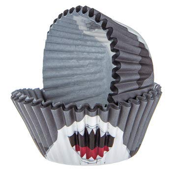 Shark Party Baking Cups Birthday Party Supplies Kids Party Accessories 50 Cups