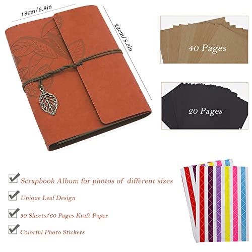 ZEEYUAN Album Foto, DIY Scrapbooking Foglia Pelle