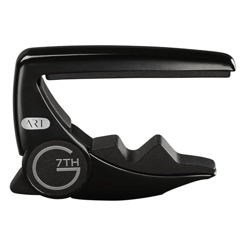 G7th Performance 3 Guitar Capo - Steel String Satin Black - 52mm - Adaptive Radius Technology, Precise Tuning, Unique Tension Control for Easy One-Handed Use - 6 String Acoustic or Electric Guitars