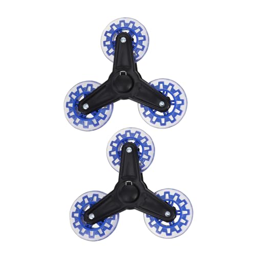 Gatuida Ruedas Triangulares Repuesto para Carrito de Compras Azul de Diseño para Escaleras Compatibles con Carritos Plegables para Carga y Lavandería