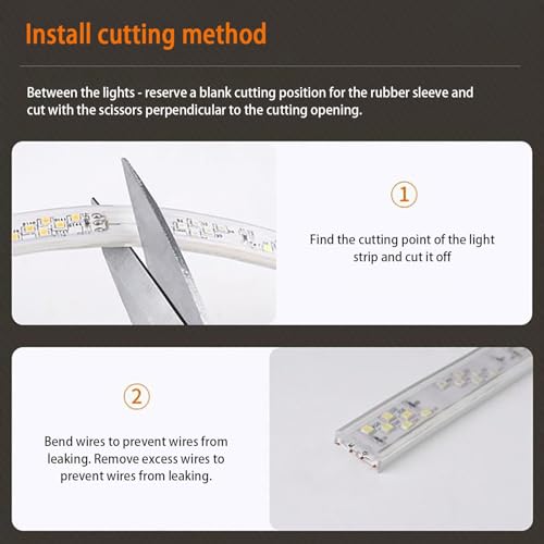 Tira de luz LED impermeable con control remoto, 96 LED/M IP65 flexible de silicona para decoración de fiestas de jardín al aire libre, alto voltaje 220 V