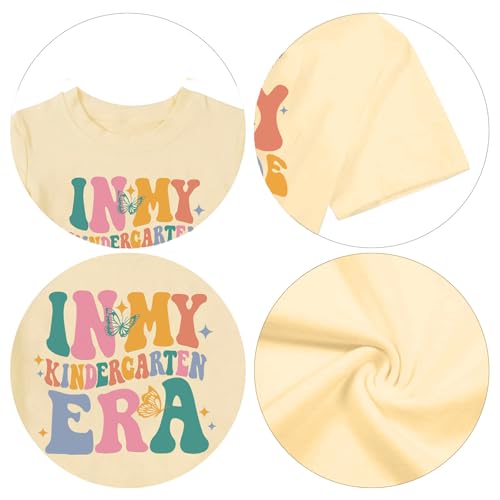 Happy First Day of School Shirt Kids Girls Boys Cute Back to School T-Shirt 1st 2nd 3rd Grade Short Sleeve Tops 5-11Y4