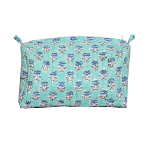 Image of Toiletry Travel Bag | Men's Shaving Kit & Women's Makeup Pouch | 23.5 x 11.5 x 17.5 cm | Mint Green
