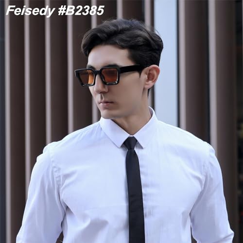 Image of FEISEDY Vintage Small Sunglasses Oval Slender Metal Frame Candy Colors B2277