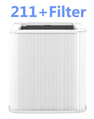 Yonice Replacement Filter for Blue Pure 211+, Foldable, Particle and Activated Carbon, Fits