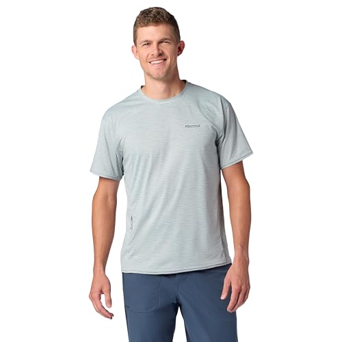 Image of MARMOT Men's Air Exchange UPF 50 Short Sleeve Crew Neck Shirt - Breathable, Moisture Wicking