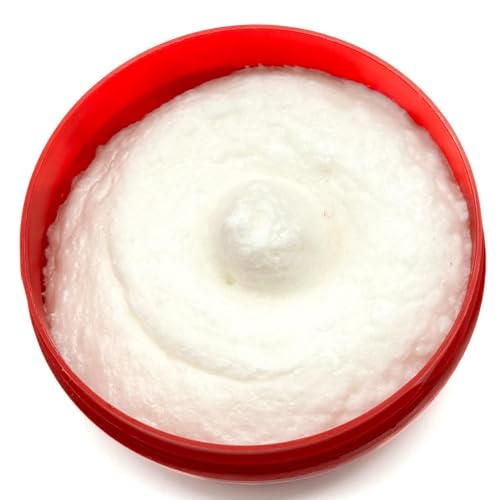 Image of TFS Ciotola Rossa Semi‑Soft Shaving Soap - Classic Almond Scent - 125 ml / 4.2 oz - Rich Vegetable‑Based Lather - Reusable Tub - Crafted in Torino, Italy (Since 1945)