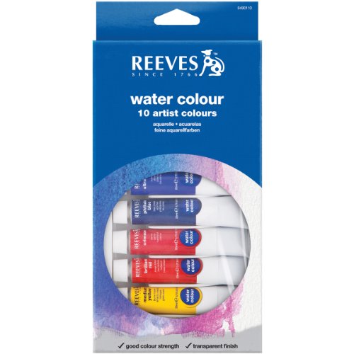 Reeves 10-Pack Water Color Tube Set, 22ml