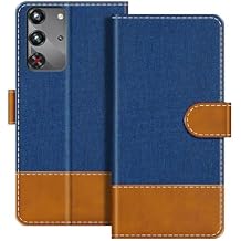 Leather Flip Wallet Case Compatible with ZTE Nubia Red Magic 10 Pro Golden Saga Phone Cover with Card Holders, RFID Blocking, Magnetic Closure & Kickstand Blue