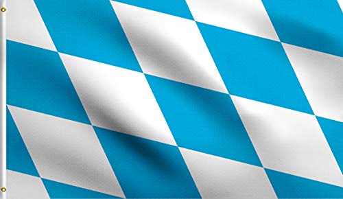 DMSE Bavaria Bavarian Wittelsbach Flag 3X5 Ft Foot 100% Polyester 100D Flag UV Resistant (3X5 Ft Foot)
