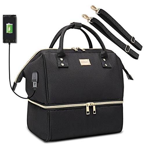 Waiters Lunch Bag,Double Layer insulated lunch bag,lunch bag for women Detachable strap, large opening reusable lunch bag,adult lunch bag,Suitable for work/picnic/school/travel.Black