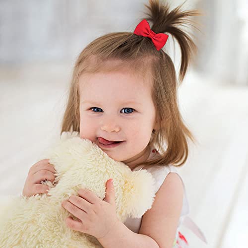 JOYOYO 80 Pcs Baby Girl Hair Bands Toddler Hair Bows Elastic Hair Ties Small Size Ribbon Bows 2 Inch Toddlers Bow Hair Bands, Ponytail Bows Hair Bobbles for Toddler Girls - Image 2