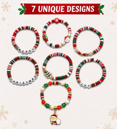 HSHFAMIIY Christmas Bracelets, 7-Pack - image 3