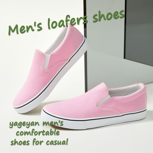 Image of yageyan Mens Slip on Sneakers Loafers Shoes Canvas Black Shoes Canvas Blue Casual Fashion Shoes