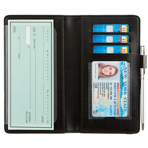 Image of checkbook cover,Checkbook Cover for Duplicate Checks,RFID Checkbook Register Cute Wallet women Men Credit Card Holder (hummingbird)