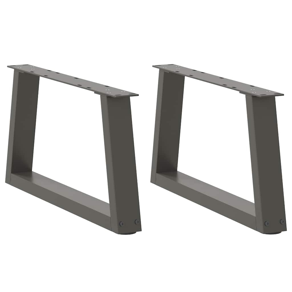 Nogi stolika kawowego w kształcie litery V, 2 sztuki, antracytowa, malowana proszkowo, stal 60 x (30-31,3) cm, z regulowaną wysokością, do salonu, biura, rama meblowa "zrób to sam", wytrzymała