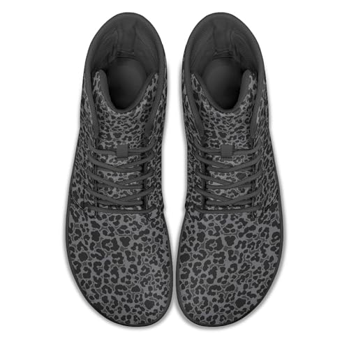 Image of Fashion Print Womens Mens High Top Barefoot Sneakers Flat Shoes