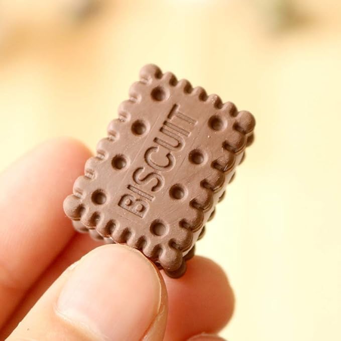 12 Pieces of Biscuit-Shaped Erasers, Cartoon Cute Erasers, Eraser Stationery Sets