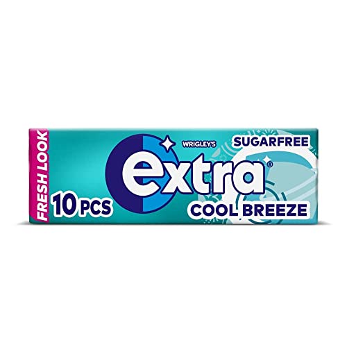 Wrigley's Extra Cool Breeze - Caja completa de goma de mascar sin azúcar (30 paquetes), cesta de regalo sabrosa y retorcida